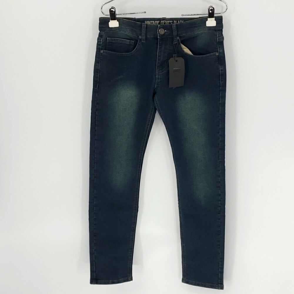 NWT, Vintage Gene's BLack. Slim straight leg. 28/30. These are great blue jeans.